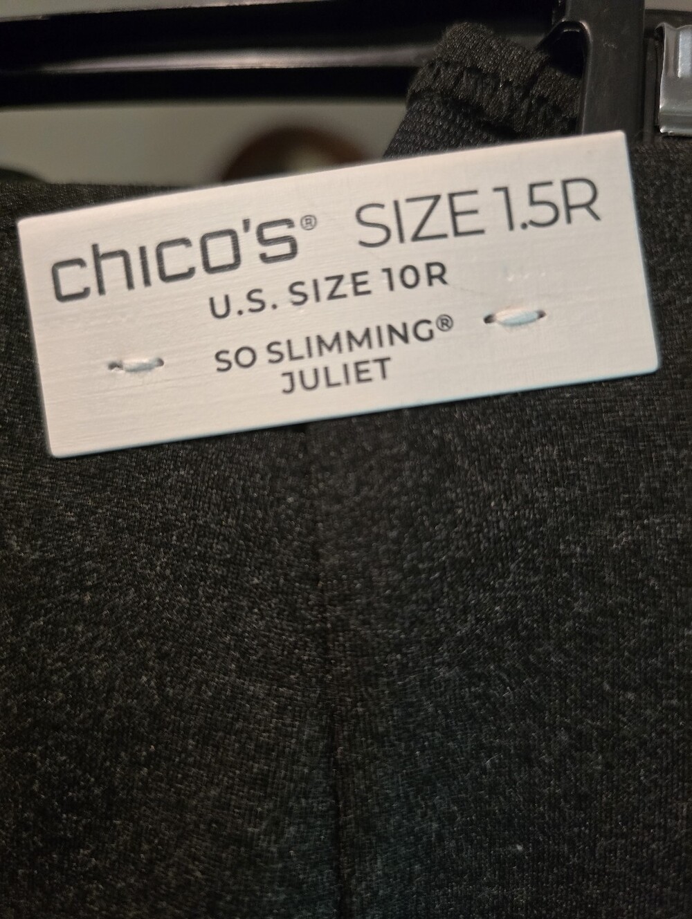 Chico's Juliet Slim Knit Pants - Charcoal Black Heather